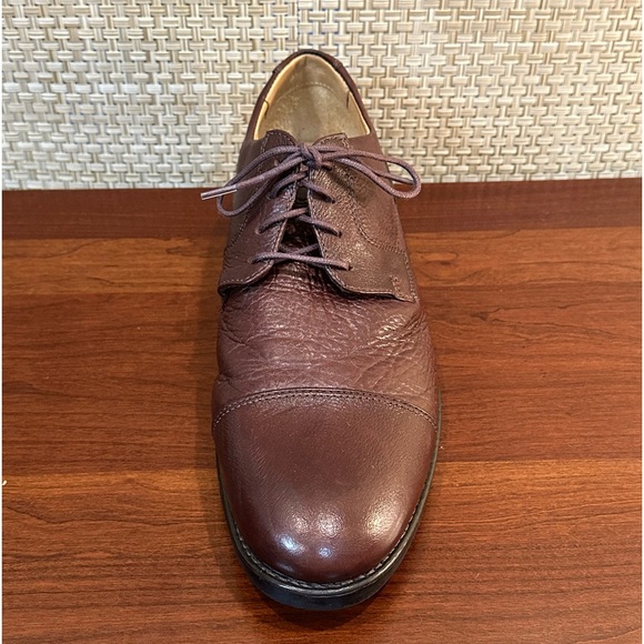 🌟HP🌟Brown Leather Lace Up Duke Cap Toe Shoes by Studio Belvedere 9 M - Picture 4 of 9